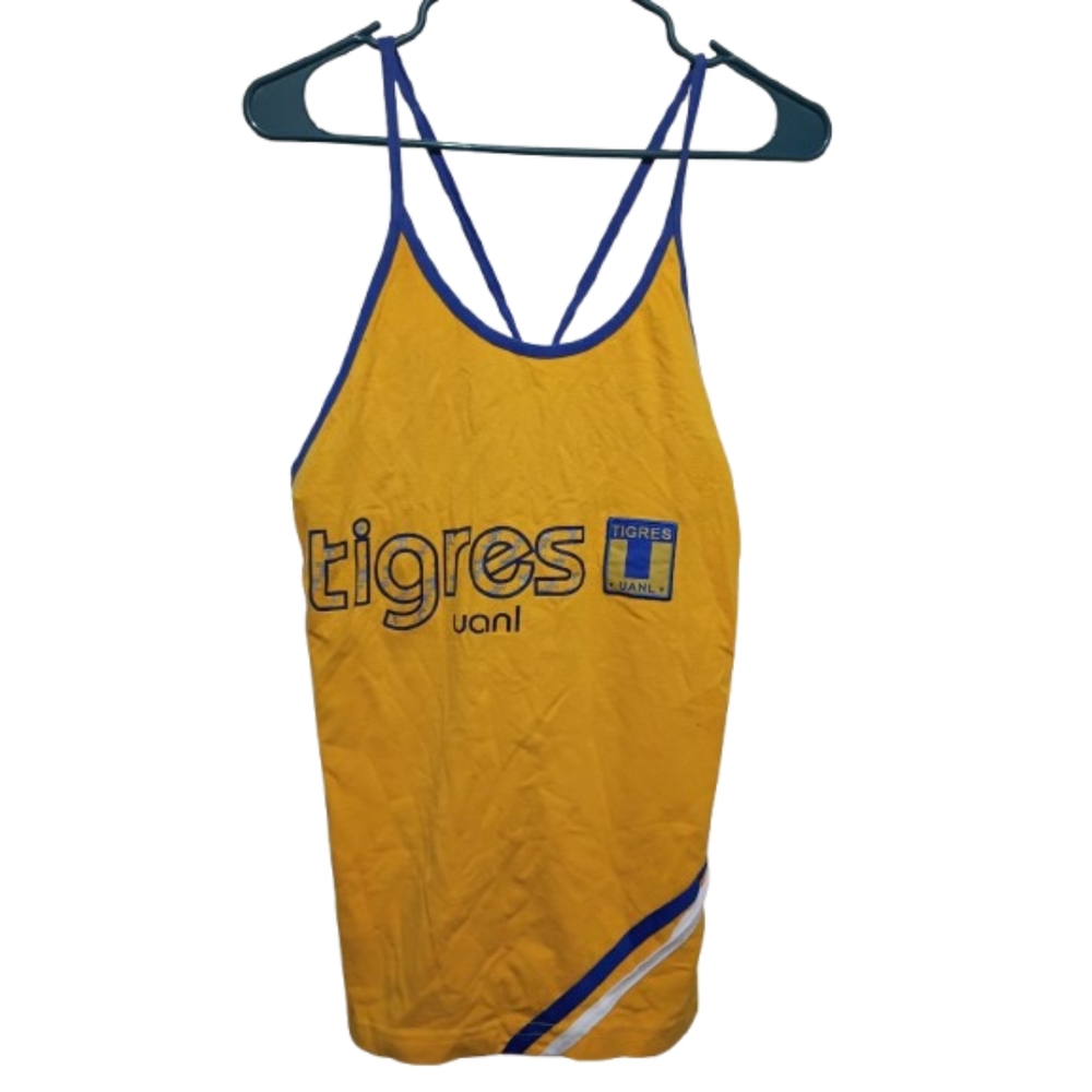 Tigres Futbol UANL Soccer Tank Top Yellow And Blue